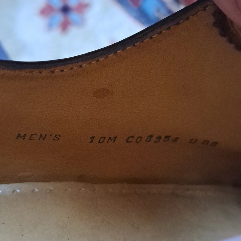 Cole‎ Haan Mens Classic Brown Leather Wingtip Oxford Dress Shoes Lace Up Size 10